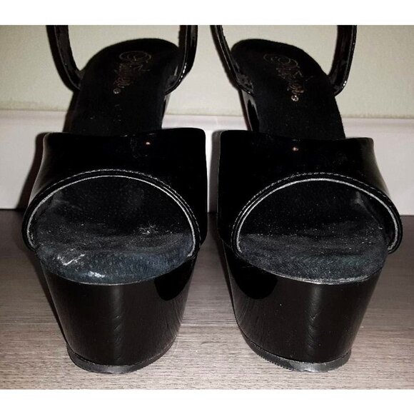 Pleaser KISS-209 Black Ankle Strap Stiletto Platform High Heels Size 7 PLS READ! - Picture 5 of 16